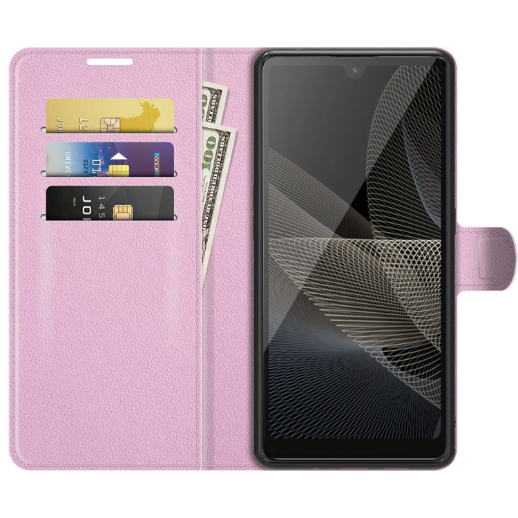 For Sony Xperia Ace II Litchi Texture Horizontal Flip Protective Case with Holder & Card Slots & Wallet