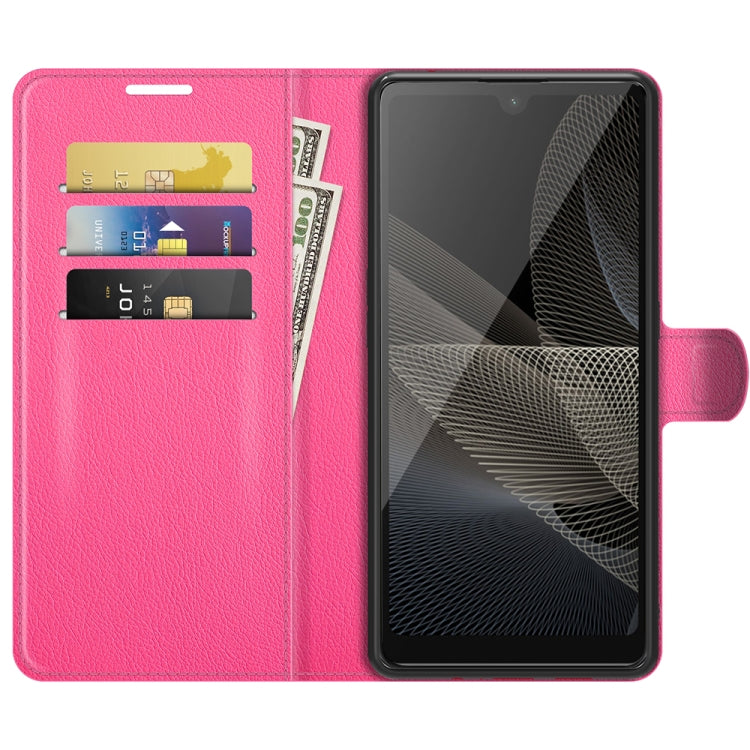 For Sony Xperia Ace II Litchi Texture Horizontal Flip Protective Case with Holder & Card Slots & Wallet