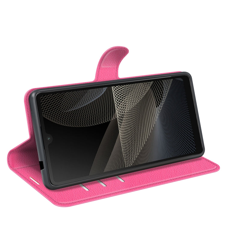For Sony Xperia Ace II Litchi Texture Horizontal Flip Protective Case with Holder & Card Slots & Wallet
