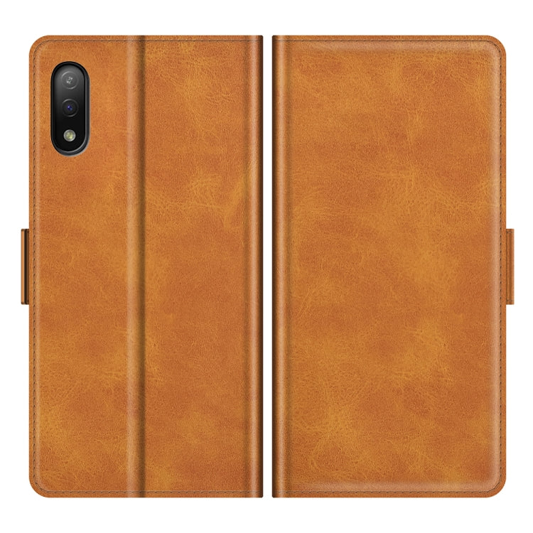 For Sony Xperia Ace II Dual-side Magnetic Buckle Horizontal Flip Leather Case with Holder & Card Slots & Wallet