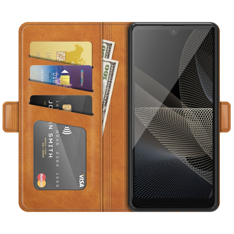 For Sony Xperia Ace II Dual-side Magnetic Buckle Horizontal Flip Leather Case with Holder & Card Slots & Wallet