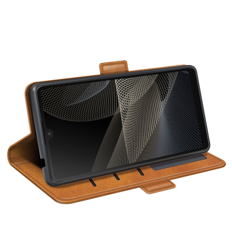 For Sony Xperia Ace II Dual-side Magnetic Buckle Horizontal Flip Leather Case with Holder & Card Slots & Wallet