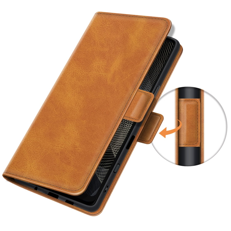 For Sony Xperia Ace II Dual-side Magnetic Buckle Horizontal Flip Leather Case with Holder & Card Slots & Wallet