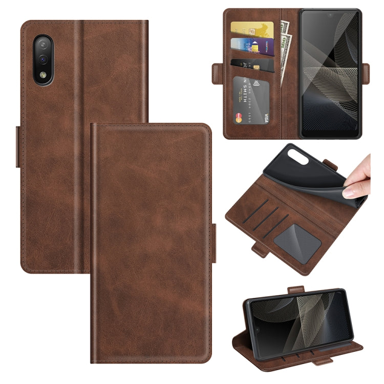 For Sony Xperia Ace II Dual-side Magnetic Buckle Horizontal Flip Leather Case with Holder & Card Slots & Wallet
