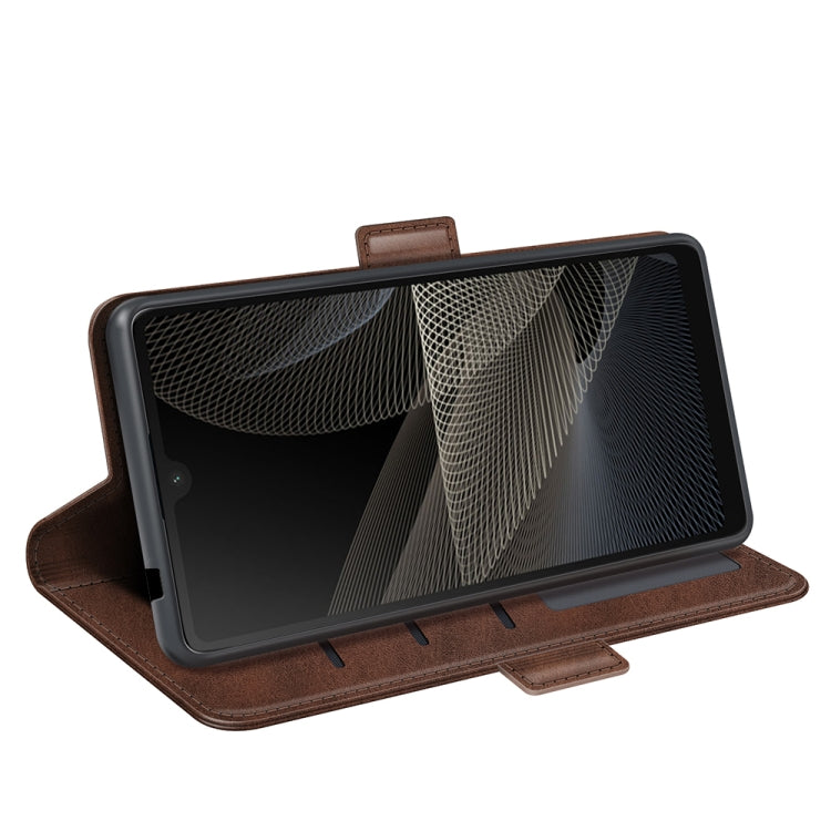 For Sony Xperia Ace II Dual-side Magnetic Buckle Horizontal Flip Leather Case with Holder & Card Slots & Wallet