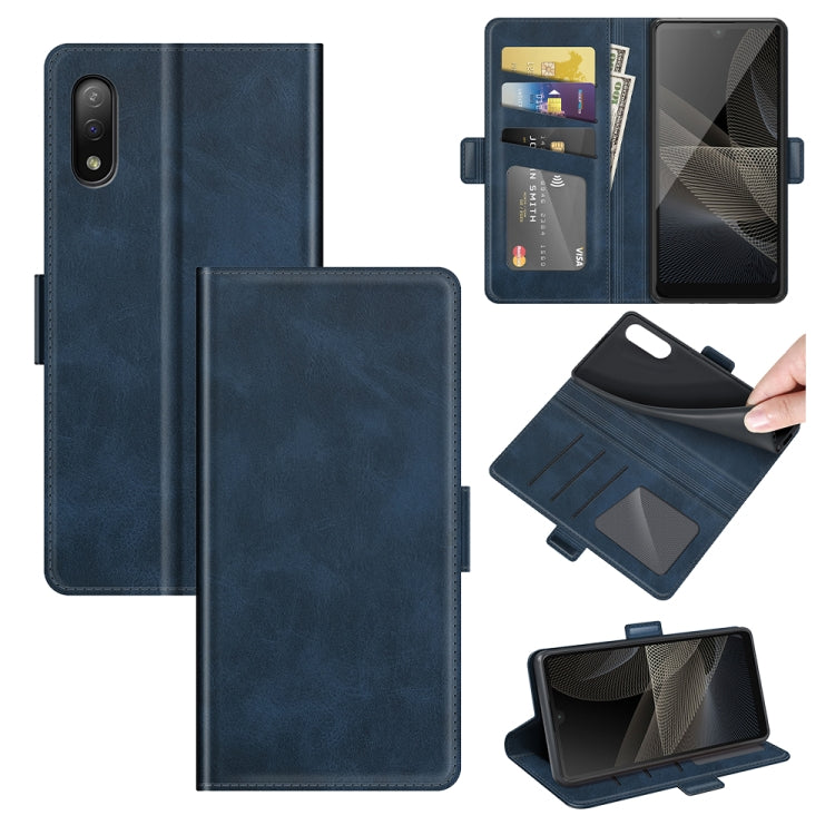 For Sony Xperia Ace II Dual-side Magnetic Buckle Horizontal Flip Leather Case with Holder & Card Slots & Wallet