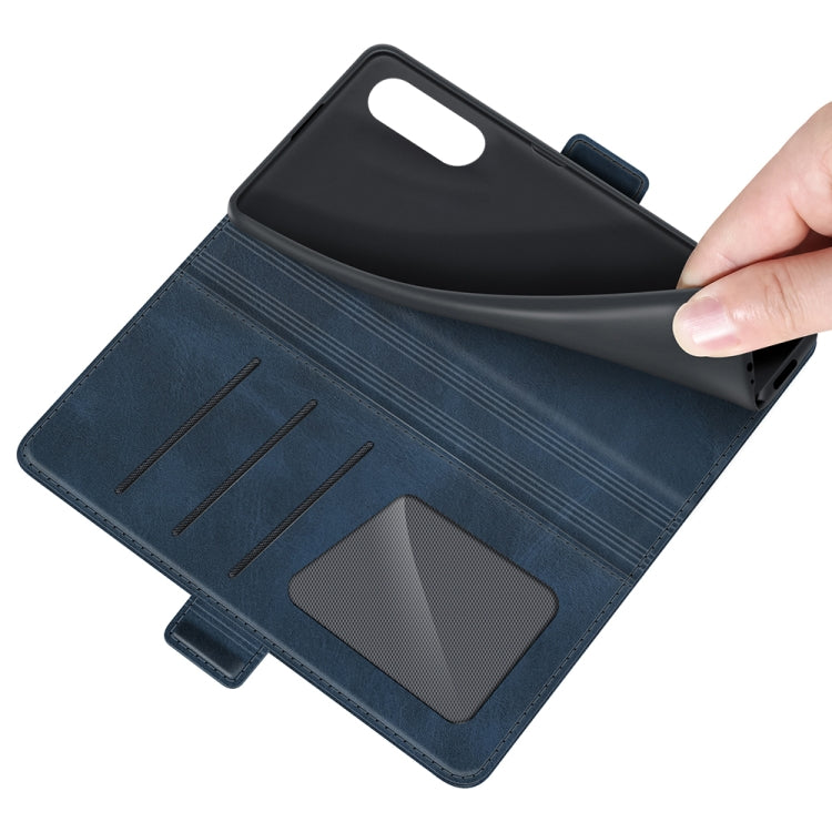 For Sony Xperia Ace II Dual-side Magnetic Buckle Horizontal Flip Leather Case with Holder & Card Slots & Wallet