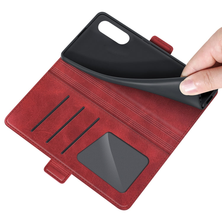 For Sony Xperia Ace II Dual-side Magnetic Buckle Horizontal Flip Leather Case with Holder & Card Slots & Wallet
