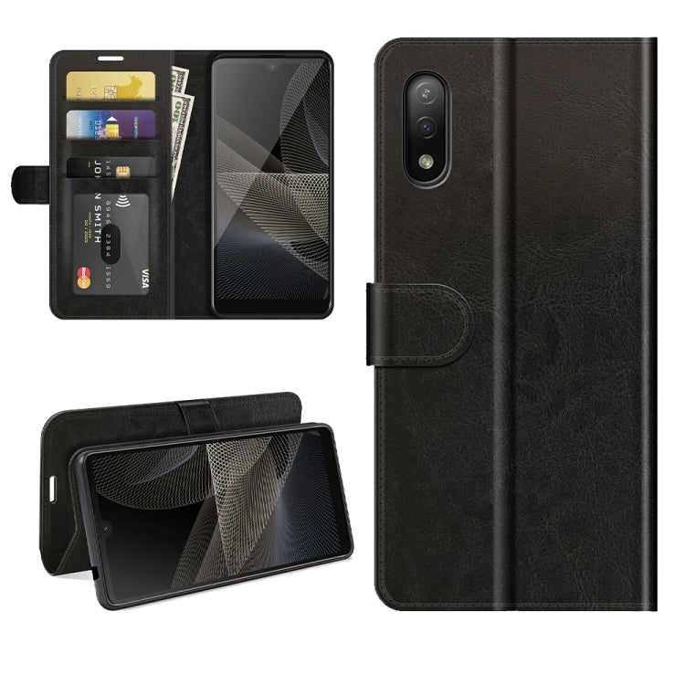 For Sony Xperia Ace II R64 Texture Single Horizontal Flip Protective Case with Holder & Card Slots & Wallet& Photo Frame