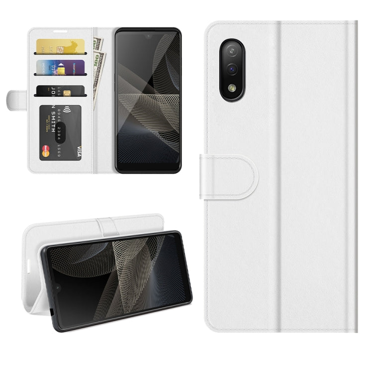 For Sony Xperia Ace II R64 Texture Single Horizontal Flip Protective Case with Holder & Card Slots & Wallet& Photo Frame