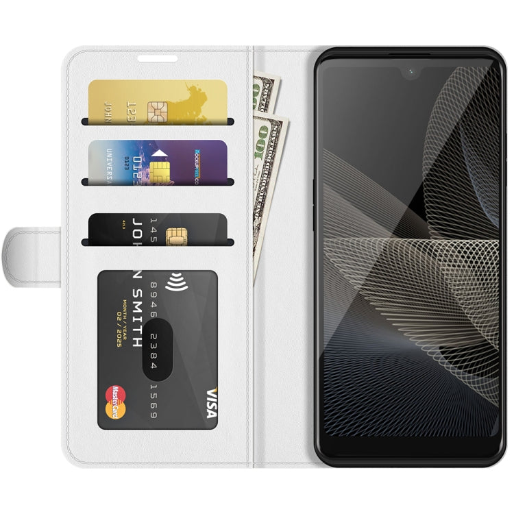 For Sony Xperia Ace II R64 Texture Single Horizontal Flip Protective Case with Holder & Card Slots & Wallet& Photo Frame