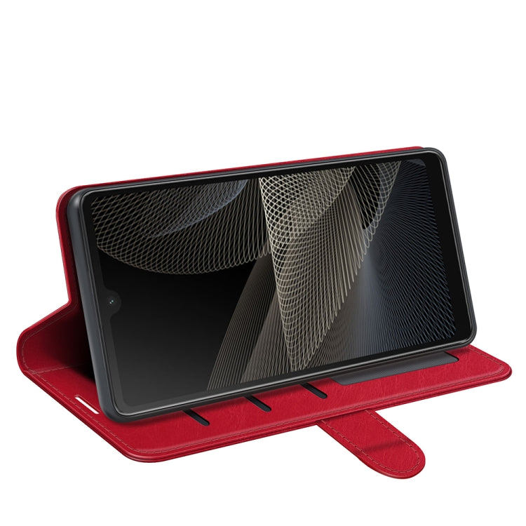 For Sony Xperia Ace II R64 Texture Single Horizontal Flip Protective Case with Holder & Card Slots & Wallet& Photo Frame