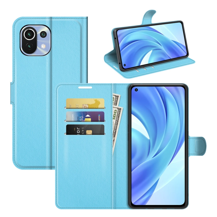 For Xiaomi Mi 11 Lite Litchi Texture Horizontal Flip Protective Case with Holder & Card Slots & Wallet