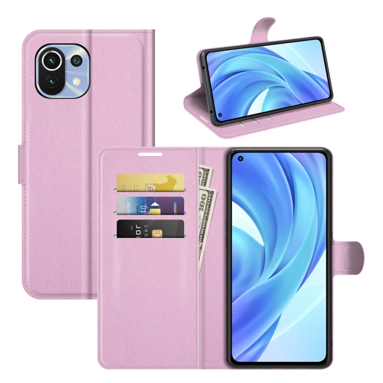 For Xiaomi Mi 11 Lite Litchi Texture Horizontal Flip Protective Case with Holder & Card Slots & Wallet