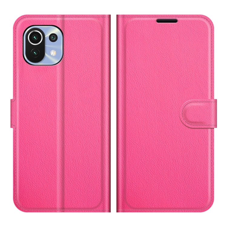 For Xiaomi Mi 11 Lite Litchi Texture Horizontal Flip Protective Case with Holder & Card Slots & Wallet