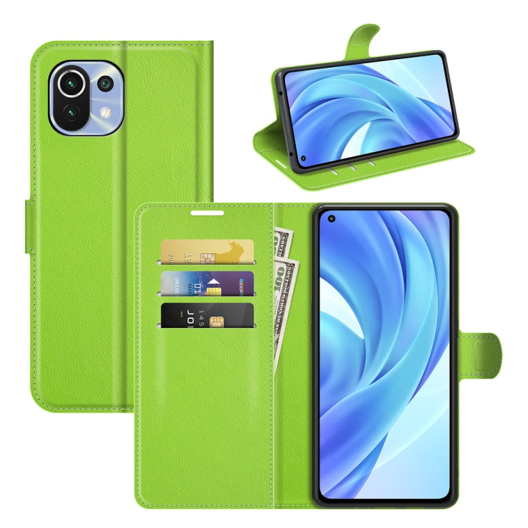 For Xiaomi Mi 11 Lite Litchi Texture Horizontal Flip Protective Case with Holder & Card Slots & Wallet
