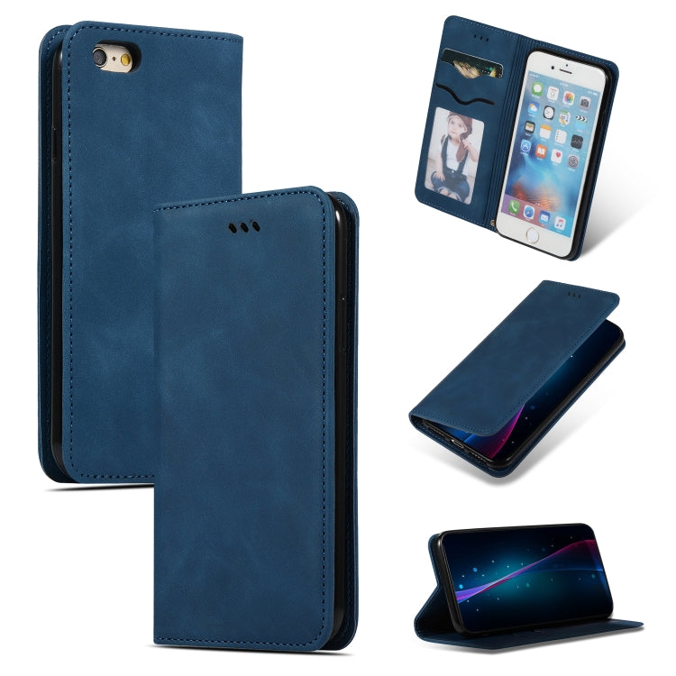Retro Skin Feel Business Magnetic Horizontal Flip Leather Case for iPhone 6S & 6