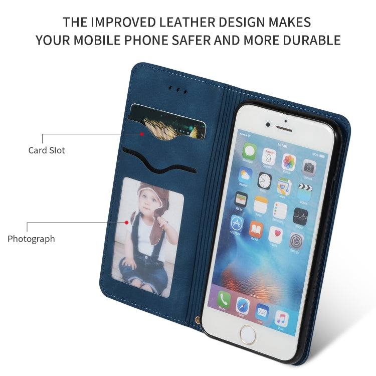 Retro Skin Feel Business Magnetic Horizontal Flip Leather Case for iPhone 6S & 6