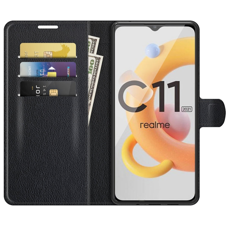 For OPPO Realme C11 2021 Litchi Texture Horizontal Flip Protective Case with Holder & Card Slots & Wallet