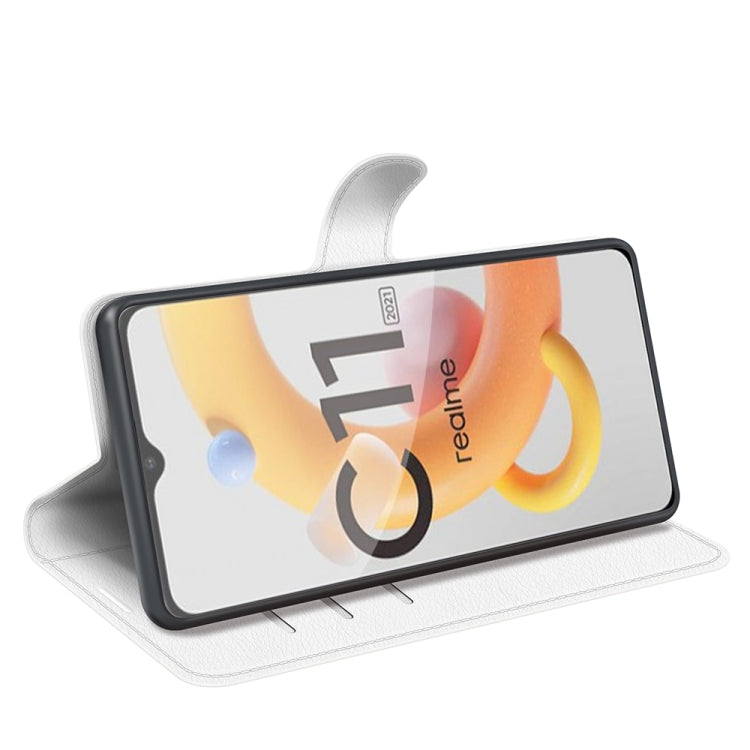 For OPPO Realme C11 2021 Litchi Texture Horizontal Flip Protective Case with Holder & Card Slots & Wallet