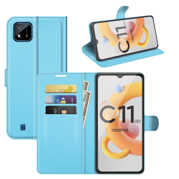 For OPPO Realme C11 2021 Litchi Texture Horizontal Flip Protective Case with Holder & Card Slots & Wallet
