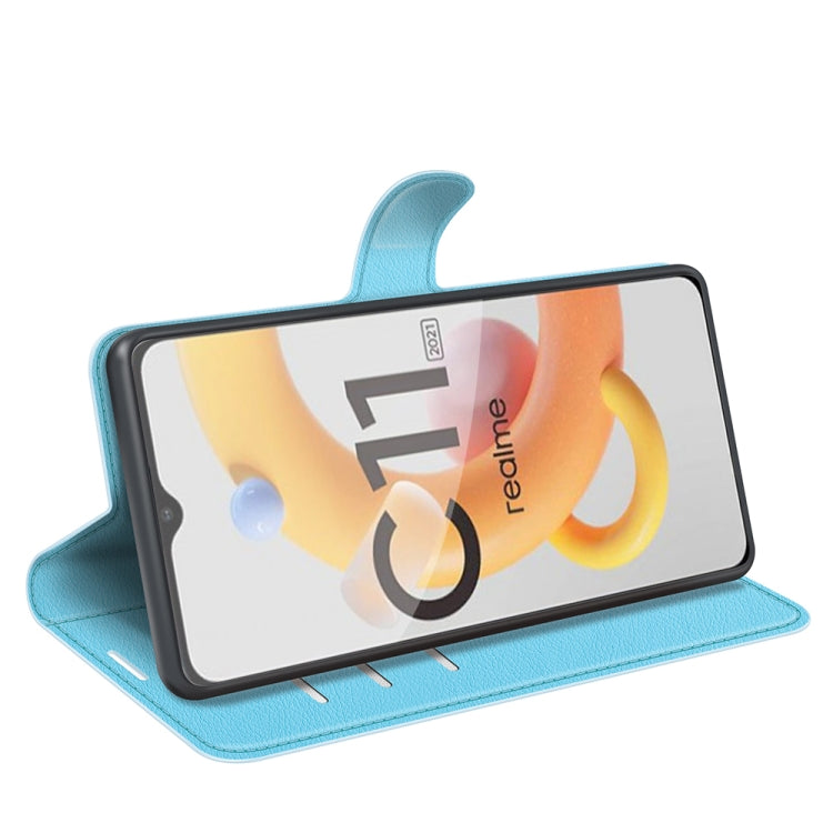 For OPPO Realme C11 2021 Litchi Texture Horizontal Flip Protective Case with Holder & Card Slots & Wallet