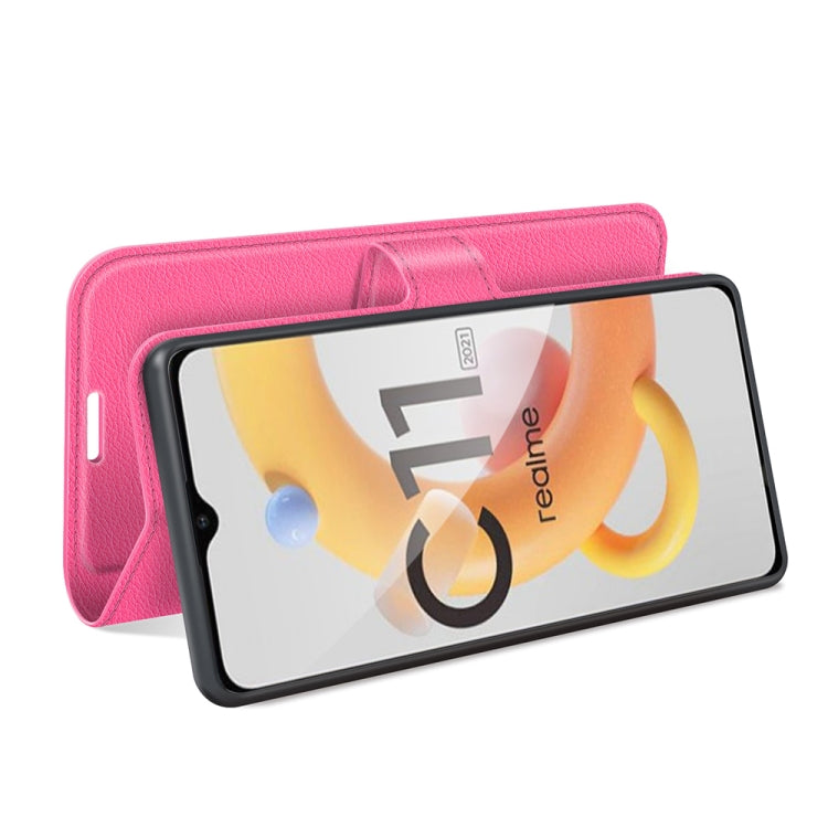 For OPPO Realme C11 2021 Litchi Texture Horizontal Flip Protective Case with Holder & Card Slots & Wallet