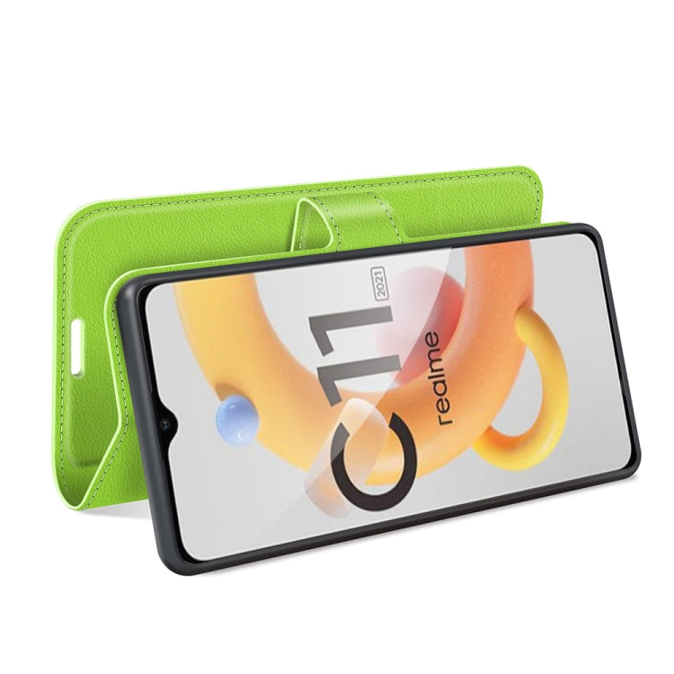 For OPPO Realme C11 2021 Litchi Texture Horizontal Flip Protective Case with Holder & Card Slots & Wallet