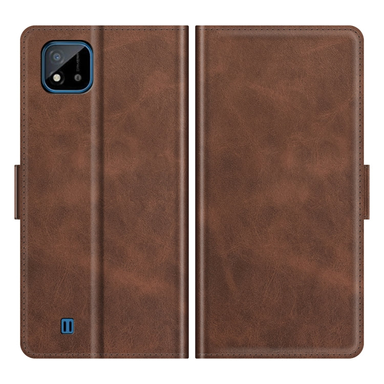 For OPPO Realme C11 2021 Dual-side Magnetic Buckle Horizontal Flip Leather Case with Holder & Card Slots & Wallet