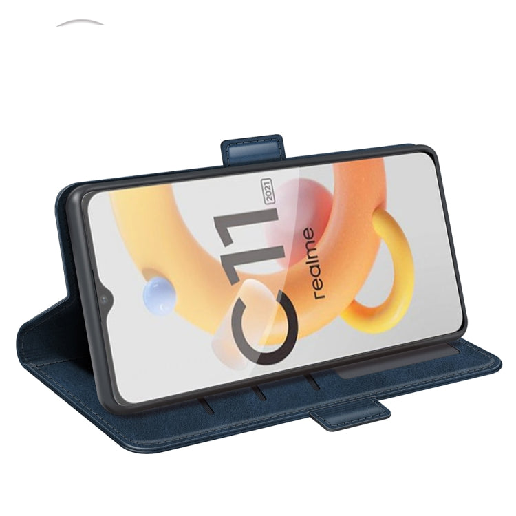 For OPPO Realme C11 2021 Dual-side Magnetic Buckle Horizontal Flip Leather Case with Holder & Card Slots & Wallet