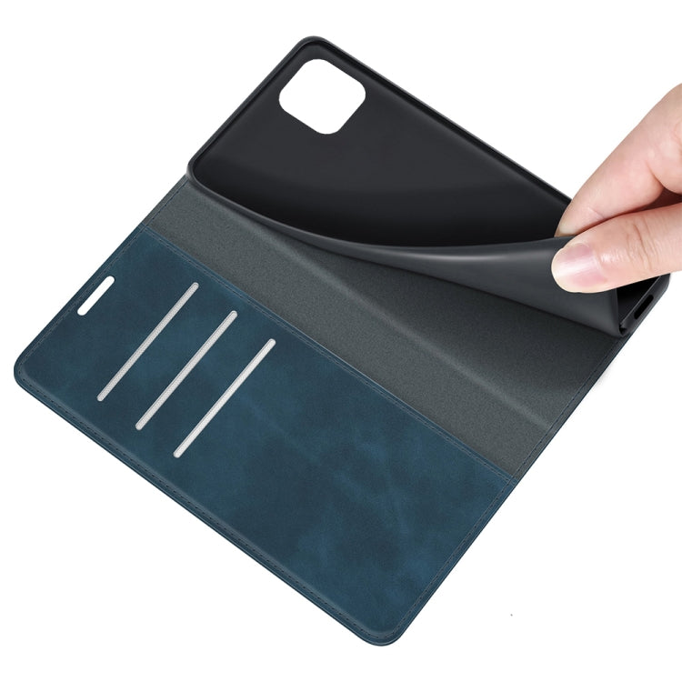 For OPPO Realme C11 2021 Retro-skin Business Magnetic Suction Leather Case with Holder & Card Slots & Wallet