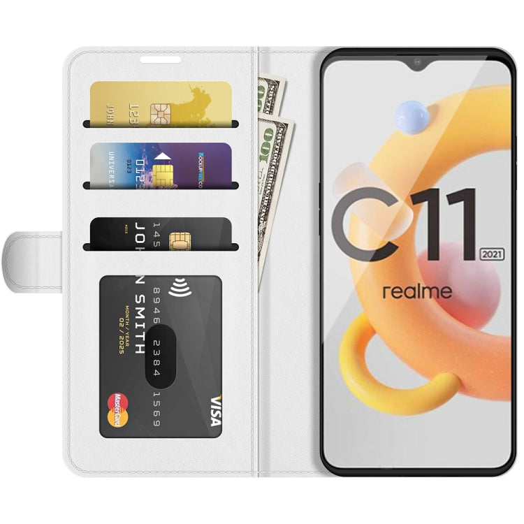 For OPPO Realme C11 2021 R64 Texture Single Horizontal Flip Protective Case with Holder & Card Slots & Wallet& Photo Frame