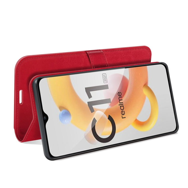 For OPPO Realme C11 2021 R64 Texture Single Horizontal Flip Protective Case with Holder & Card Slots & Wallet& Photo Frame
