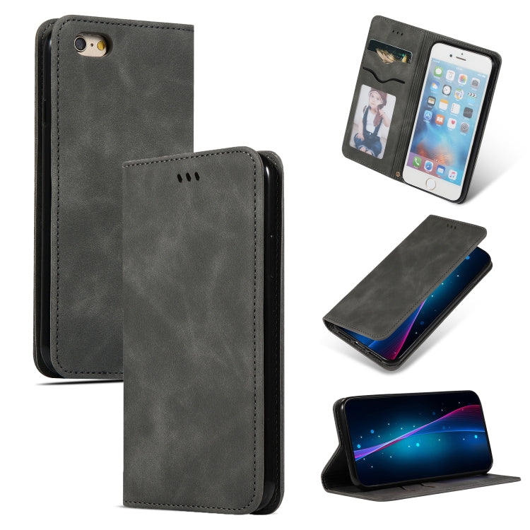 Retro Skin Feel Business Magnetic Horizontal Flip Leather Case for iPhone 6S Plus & 6 Plus