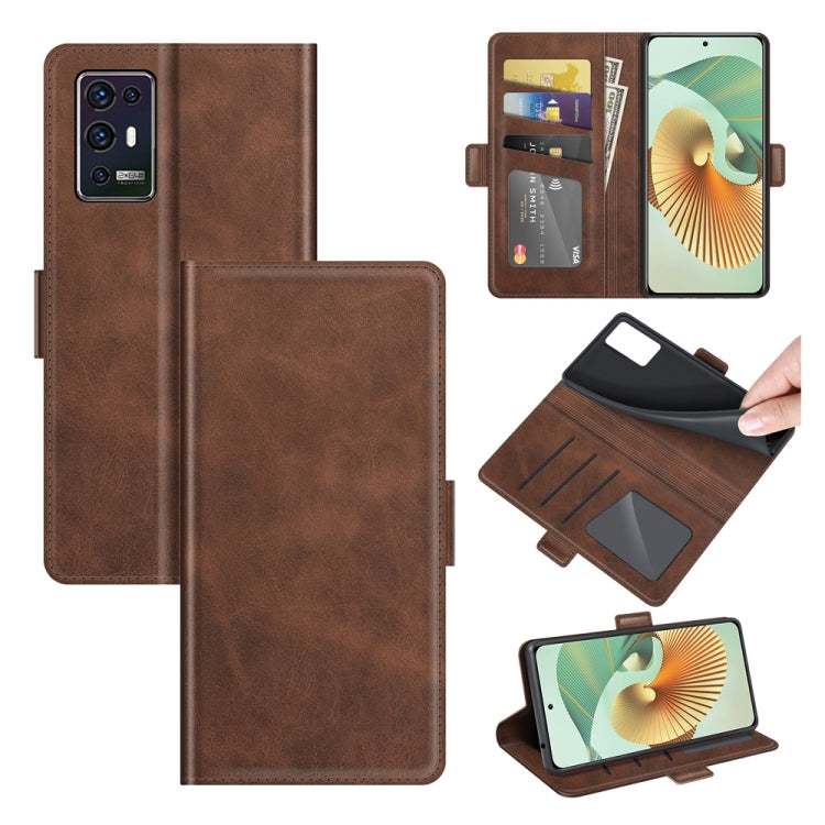 For ZTE Axon 30 Pro 5G Dual-side Magnetic Buckle Horizontal Flip Leather Case with Holder & Card Slots & Wallet