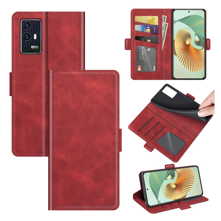 For ZTE Axon 30 Pro 5G Dual-side Magnetic Buckle Horizontal Flip Leather Case with Holder & Card Slots & Wallet