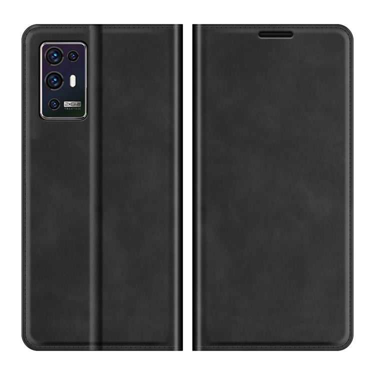 For ZTE Axon 30 Pro 5G Retro-skin Business Magnetic Suction Leather Case with Holder & Card Slots & Wallet