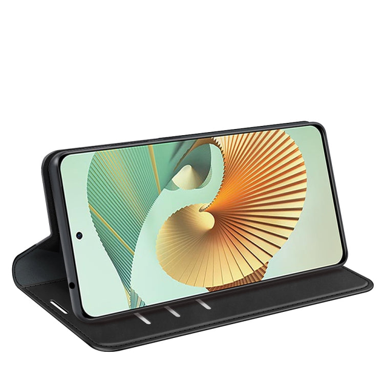 For ZTE Axon 30 Pro 5G Retro-skin Business Magnetic Suction Leather Case with Holder & Card Slots & Wallet