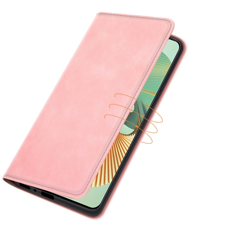 For ZTE Axon 30 Pro 5G Retro-skin Business Magnetic Suction Leather Case with Holder & Card Slots & Wallet