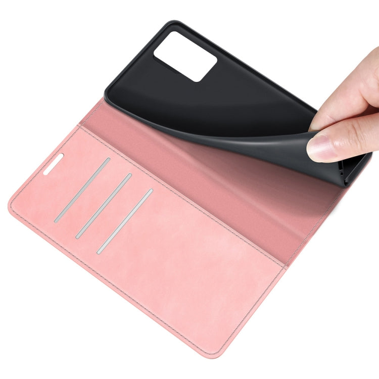 For ZTE Axon 30 Pro 5G Retro-skin Business Magnetic Suction Leather Case with Holder & Card Slots & Wallet