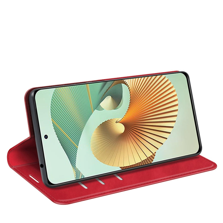 For ZTE Axon 30 Pro 5G Retro-skin Business Magnetic Suction Leather Case with Holder & Card Slots & Wallet