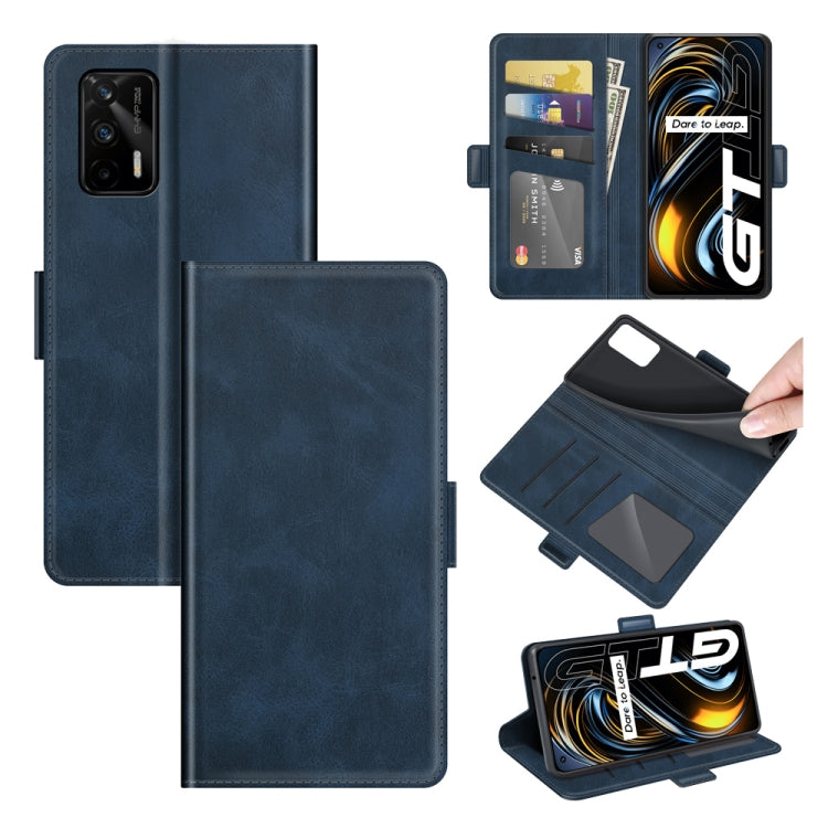 For OPPO Realme GT 5G / Realme Q3 Pro 5G Dual-side Magnetic Buckle Horizontal Flip Leather Case with Holder & Card Slots & Wallet