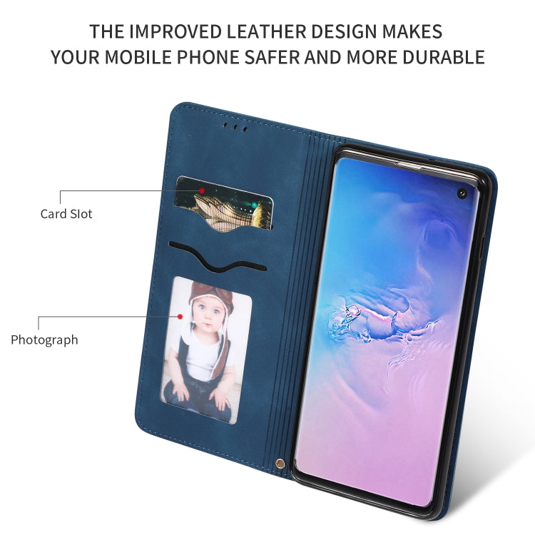 Retro Skin Feel Business Magnetic Horizontal Flip Leather Case for Samsung Galaxy S10
