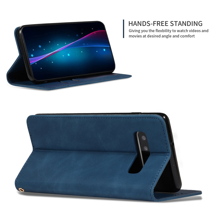 Retro Skin Feel Business Magnetic Horizontal Flip Leather Case for Samsung Galaxy S10