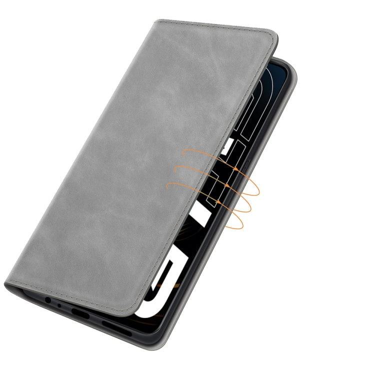 For OPPO Realme GT 5G / Realme Q3 Pro 5G Retro-skin Business Magnetic Suction Leather Case with Holder & Card Slots & Wallet