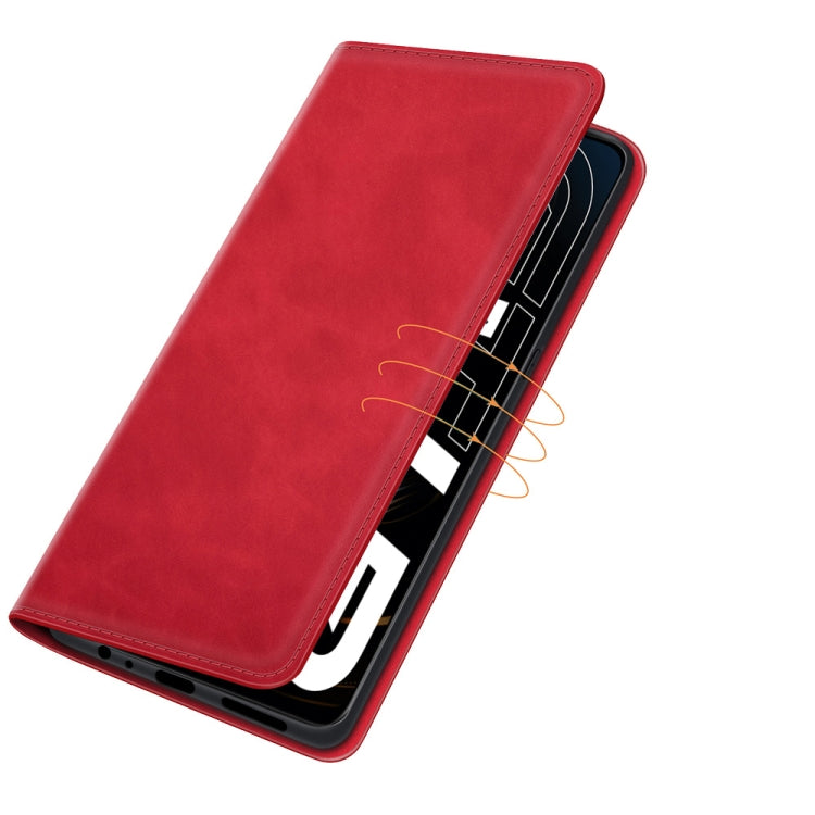 For OPPO Realme GT 5G / Realme Q3 Pro 5G Retro-skin Business Magnetic Suction Leather Case with Holder & Card Slots & Wallet