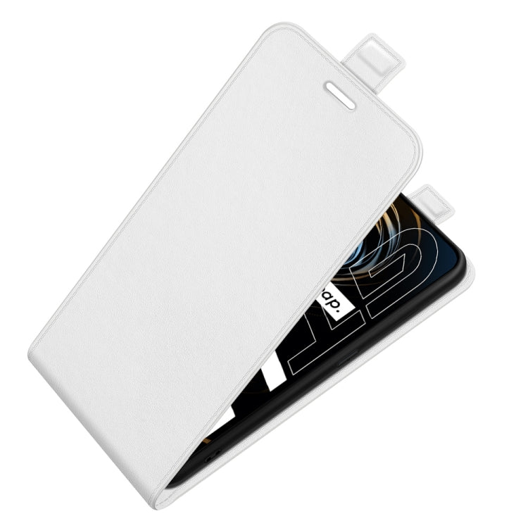 For OPPO Realme GT 5G / Realme Q3 Pro 5G R64 Texture Single Vertical Flip Leather Protective Case with Card Slots & Photo Frame