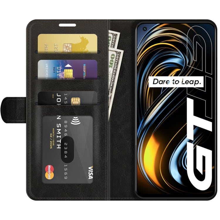 For OPPO Realme GT 5G / Realme Q3 Pro 5G R64 Texture Single Horizontal Flip Protective Case with Holder & Card Slots & Wallet& Photo Frame
