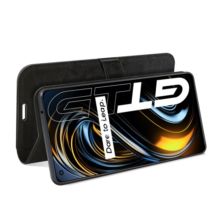 For OPPO Realme GT 5G / Realme Q3 Pro 5G R64 Texture Single Horizontal Flip Protective Case with Holder & Card Slots & Wallet& Photo Frame