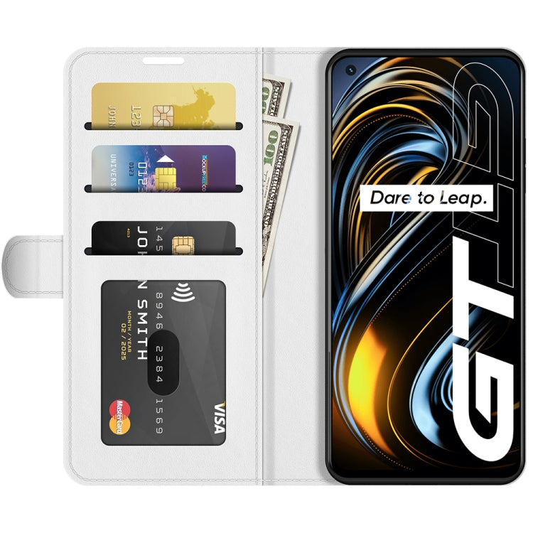 For OPPO Realme GT 5G / Realme Q3 Pro 5G R64 Texture Single Horizontal Flip Protective Case with Holder & Card Slots & Wallet& Photo Frame
